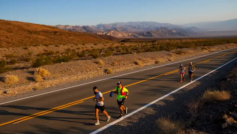 Ölüm Vadisi'nde Rekor Kırarak Dünyanın En Zor Maratonunu Koştu