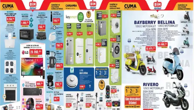BİM'in Mart Kataloğunda Robot Süpürge ve Motosiklet İle Büyük İndirim Fırsatları