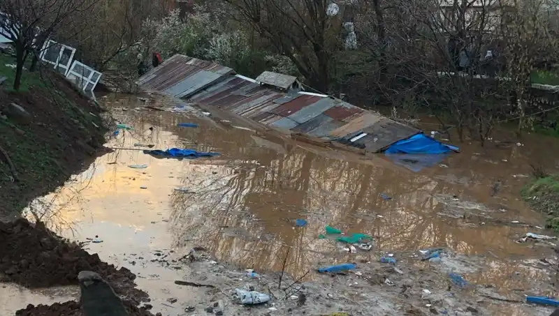 Bingöl'de Sağanak Yağmurun Getirdiği Zarar: Ahırlar Sular Altında Kaldı